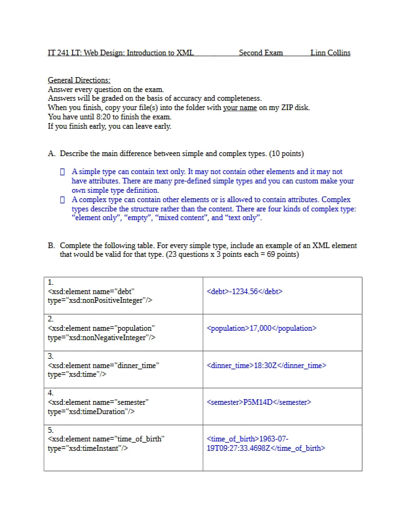 Exam Two for Web Design