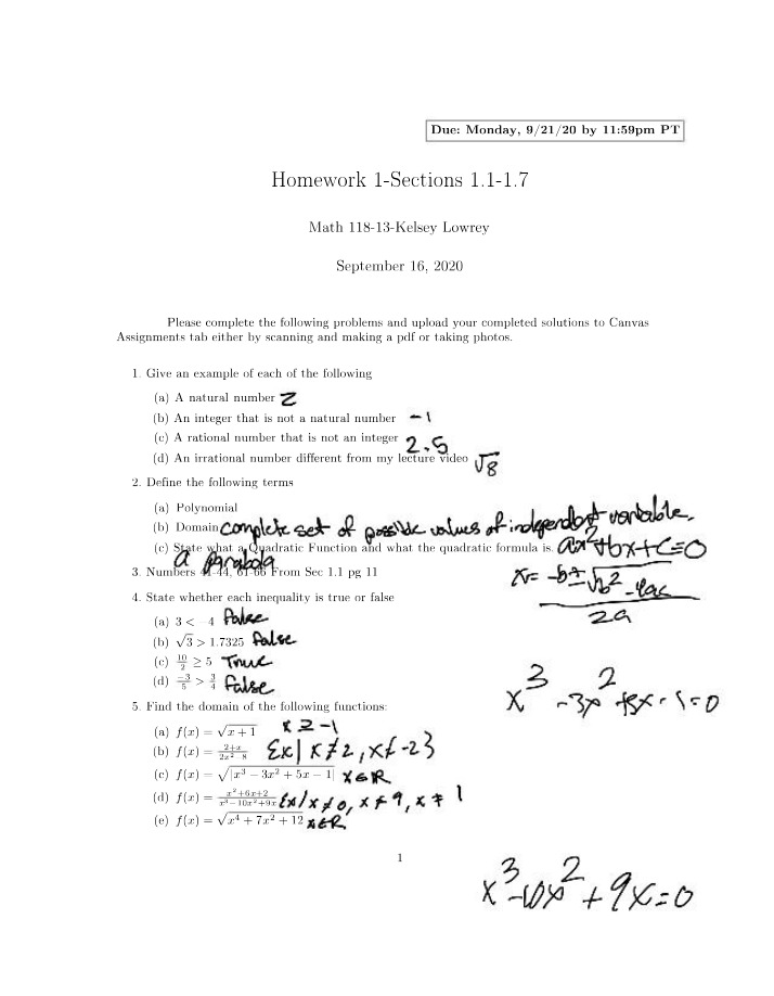 Homework 1 - Math 118