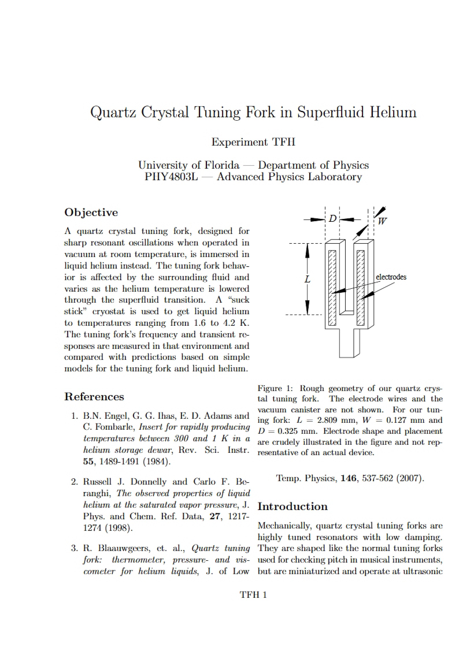 Superfluid Helium and Quartz Crystal Tuning Forks