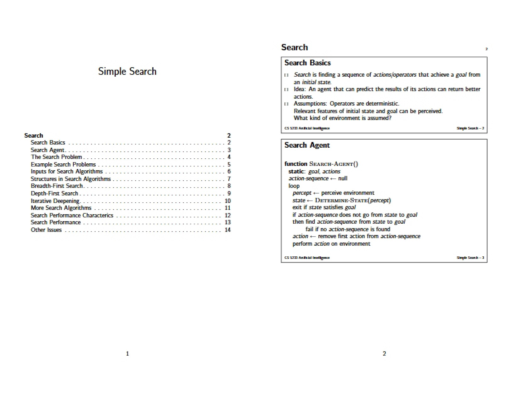 Handouts regarding Simple Search