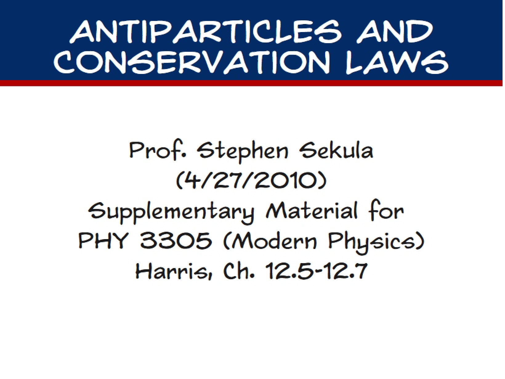 Intro to Modern Physics Notes