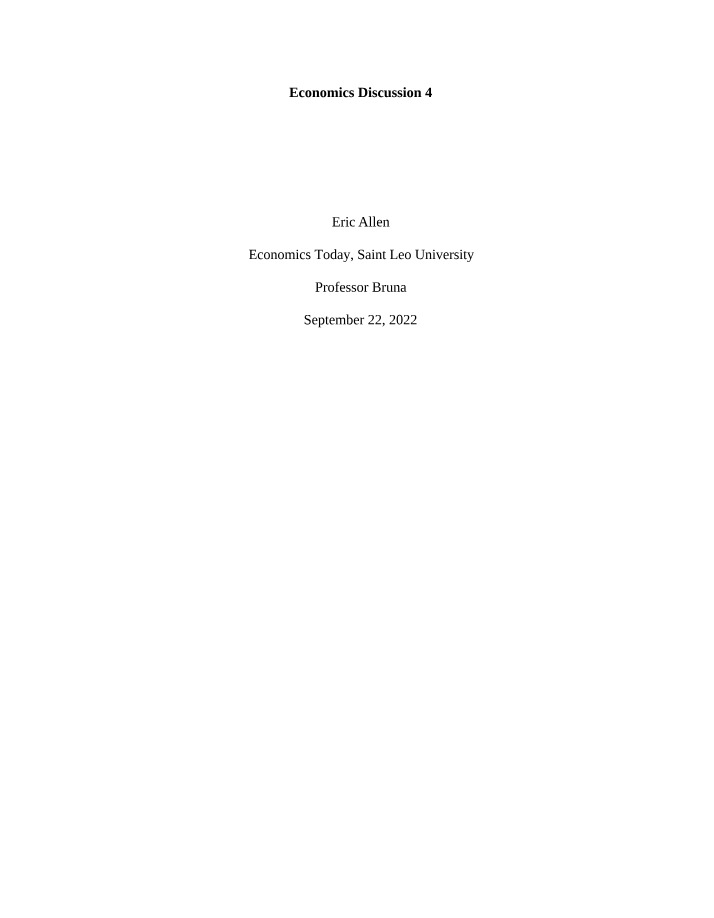 Discussion 4 - Macroeconomics