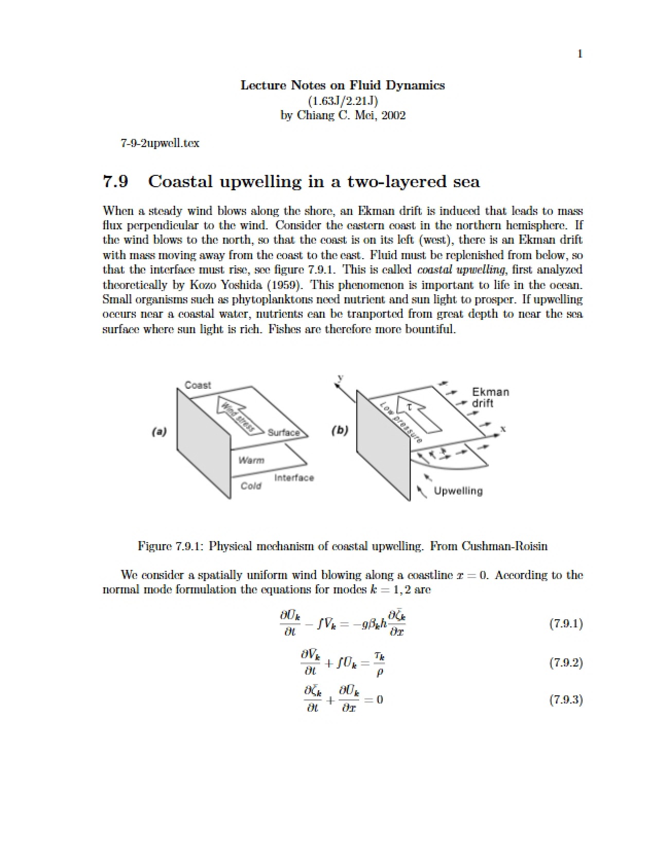 Lecture Notes: Fluid Dynamics