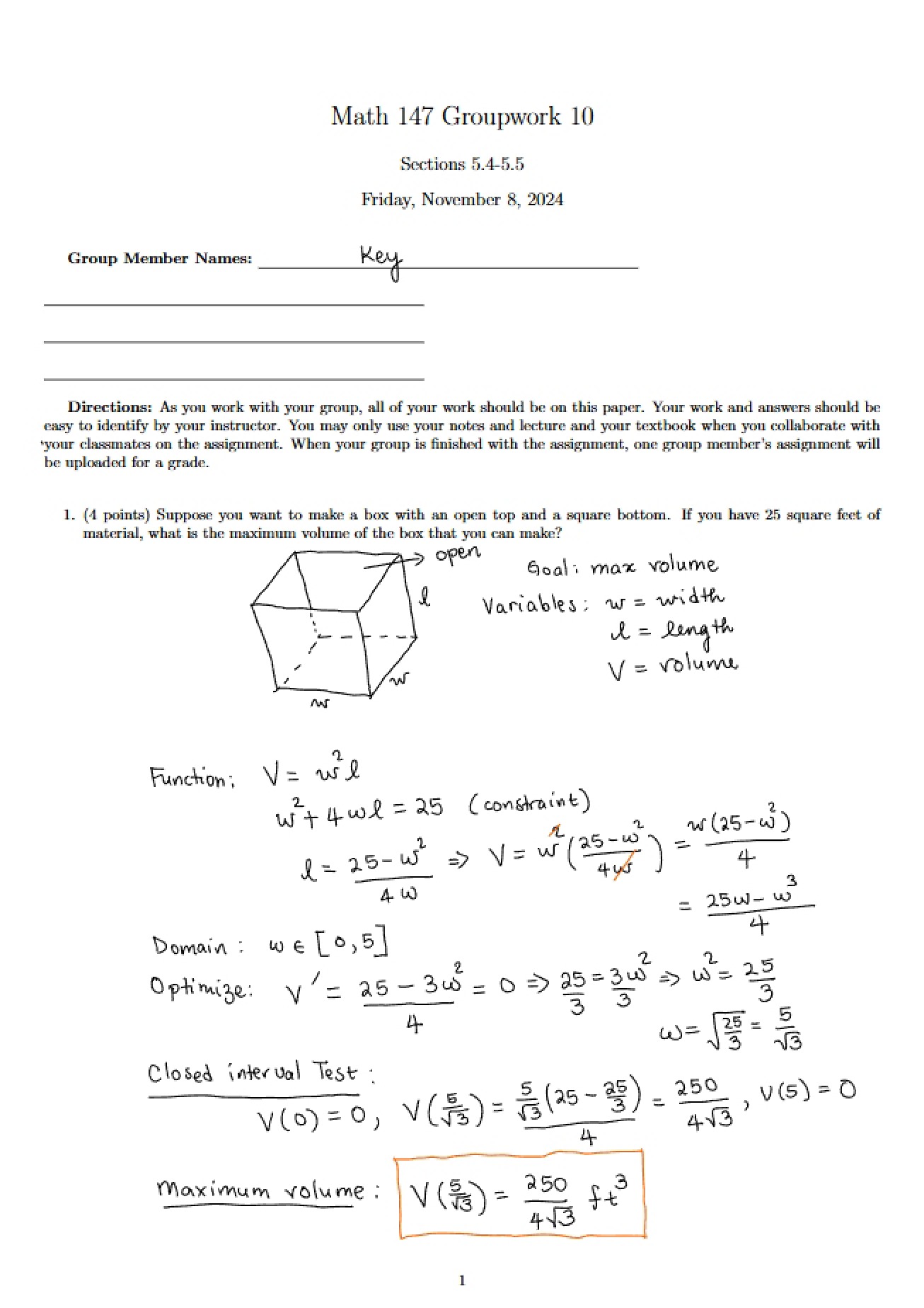 Group Assignment Number Ten