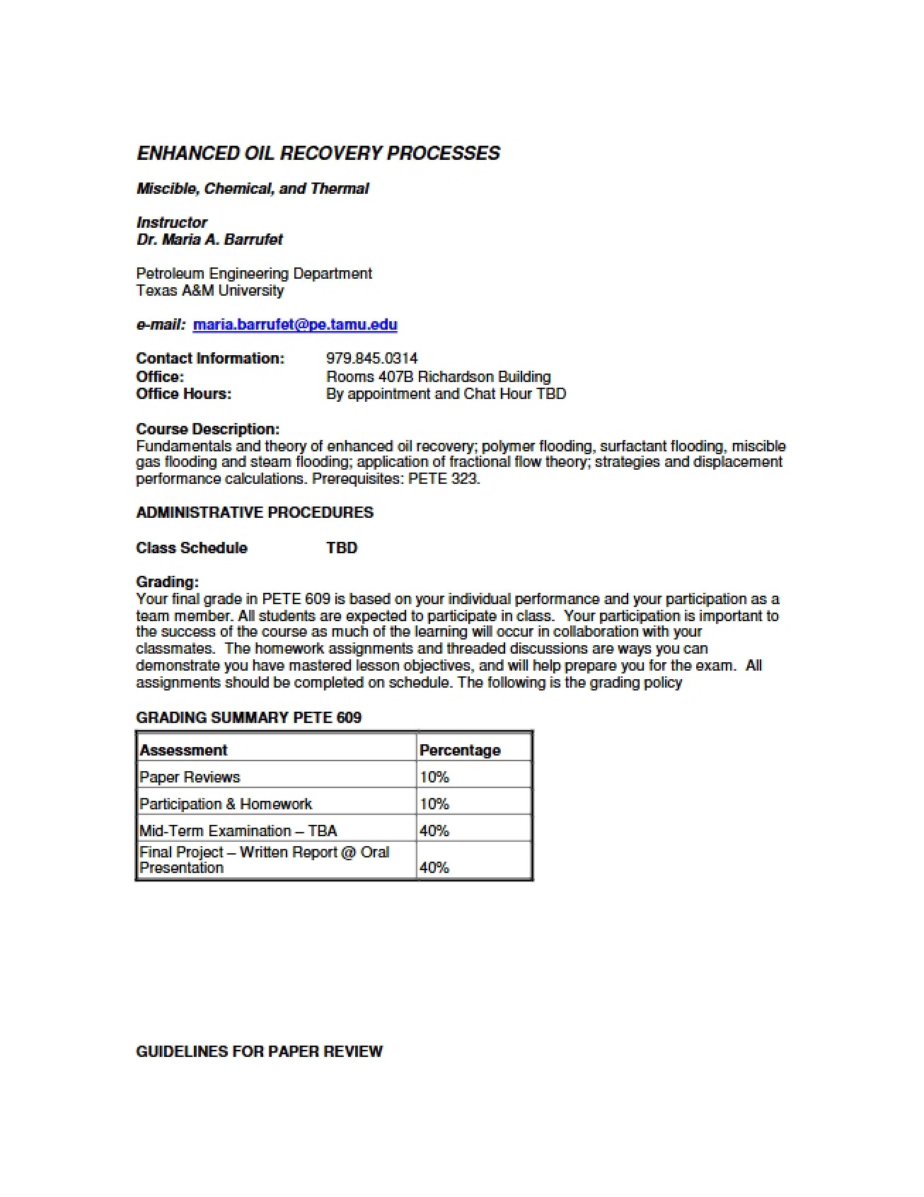 Syllabus for Section 609 (2010, Version A)
