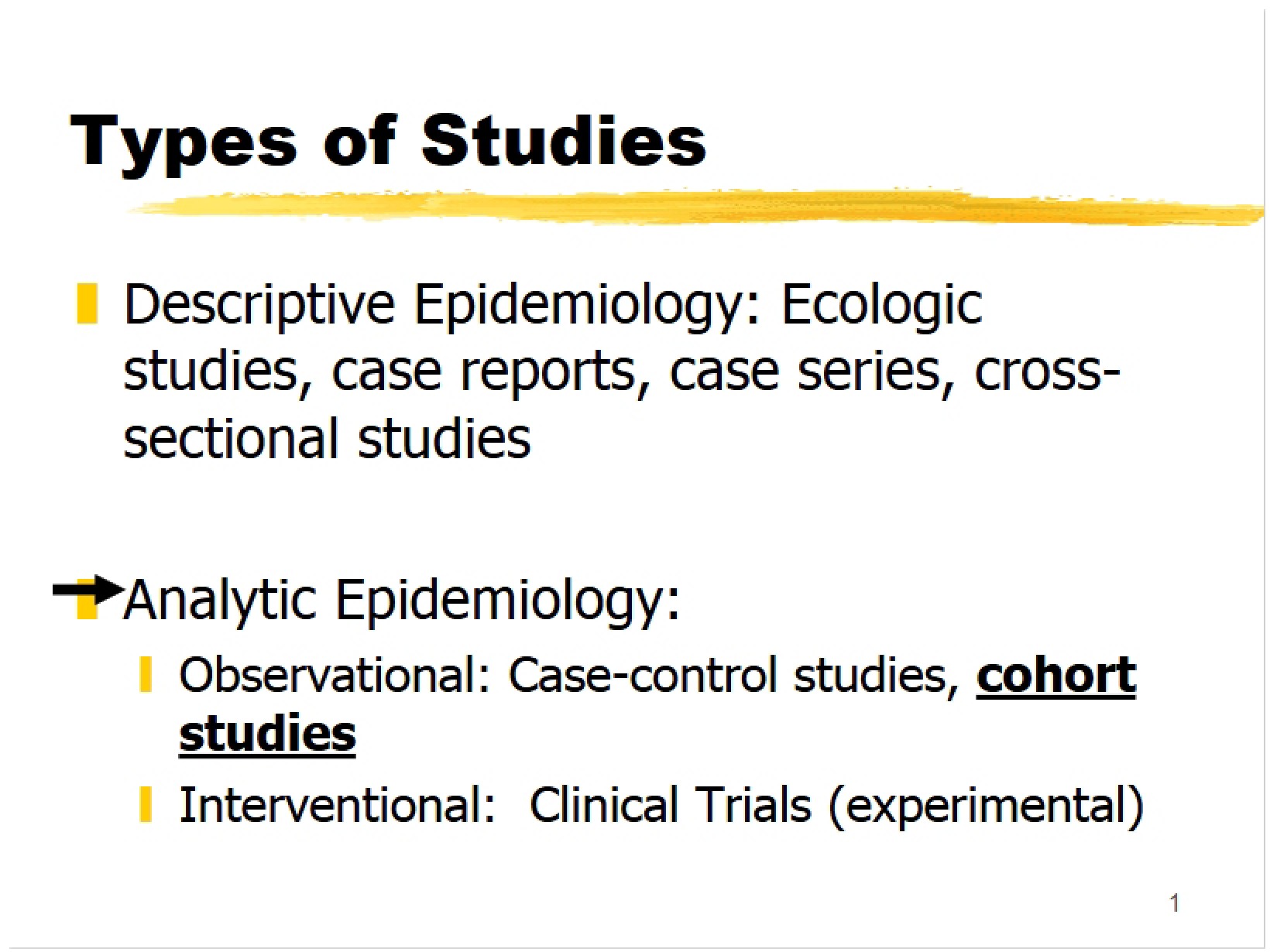 Cohort Studies Class