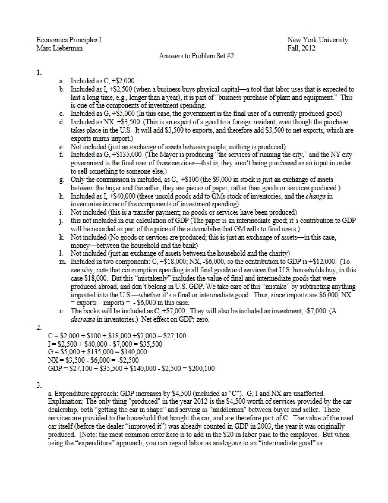 Problem Set 2 Solutions