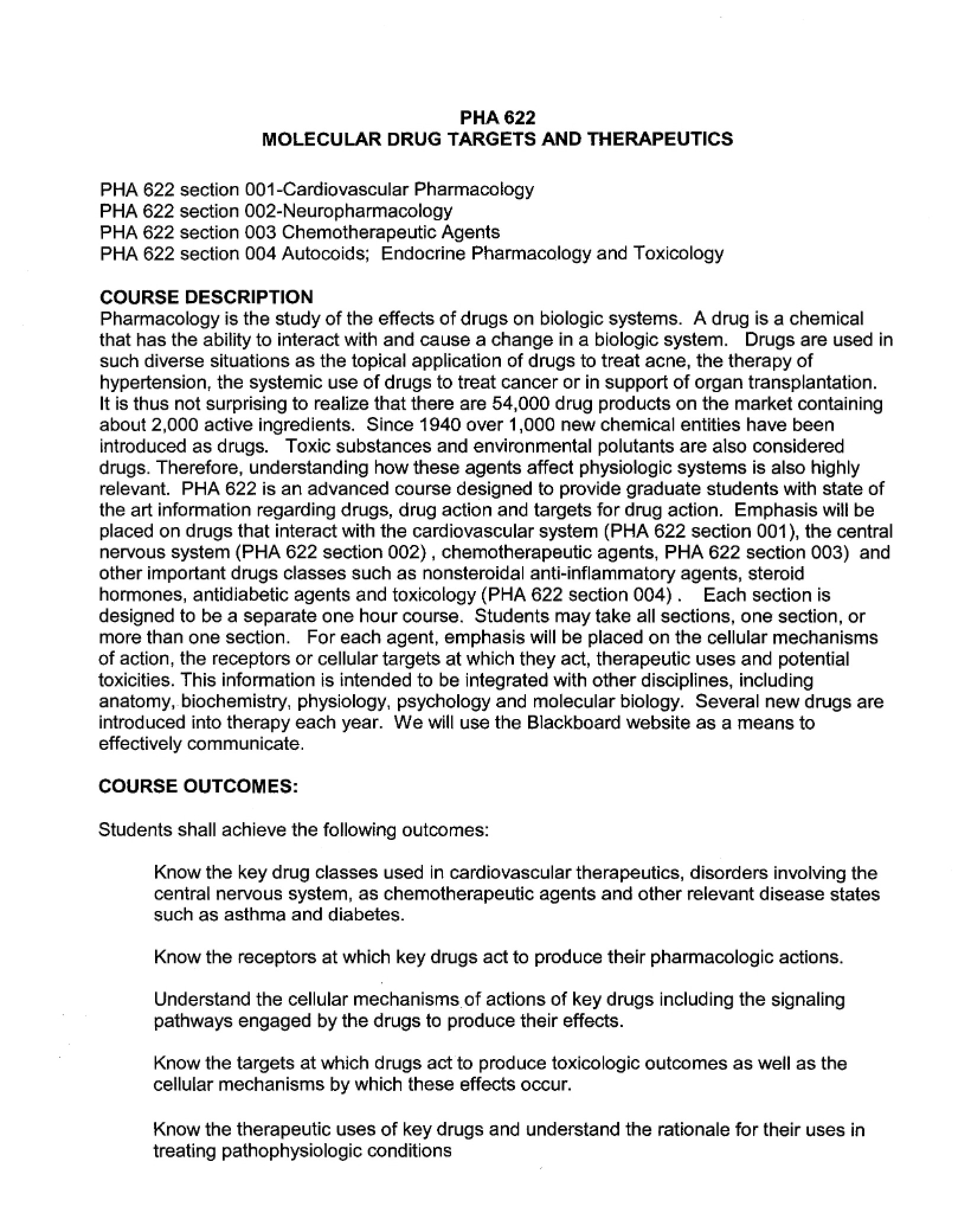 Course Syllabus