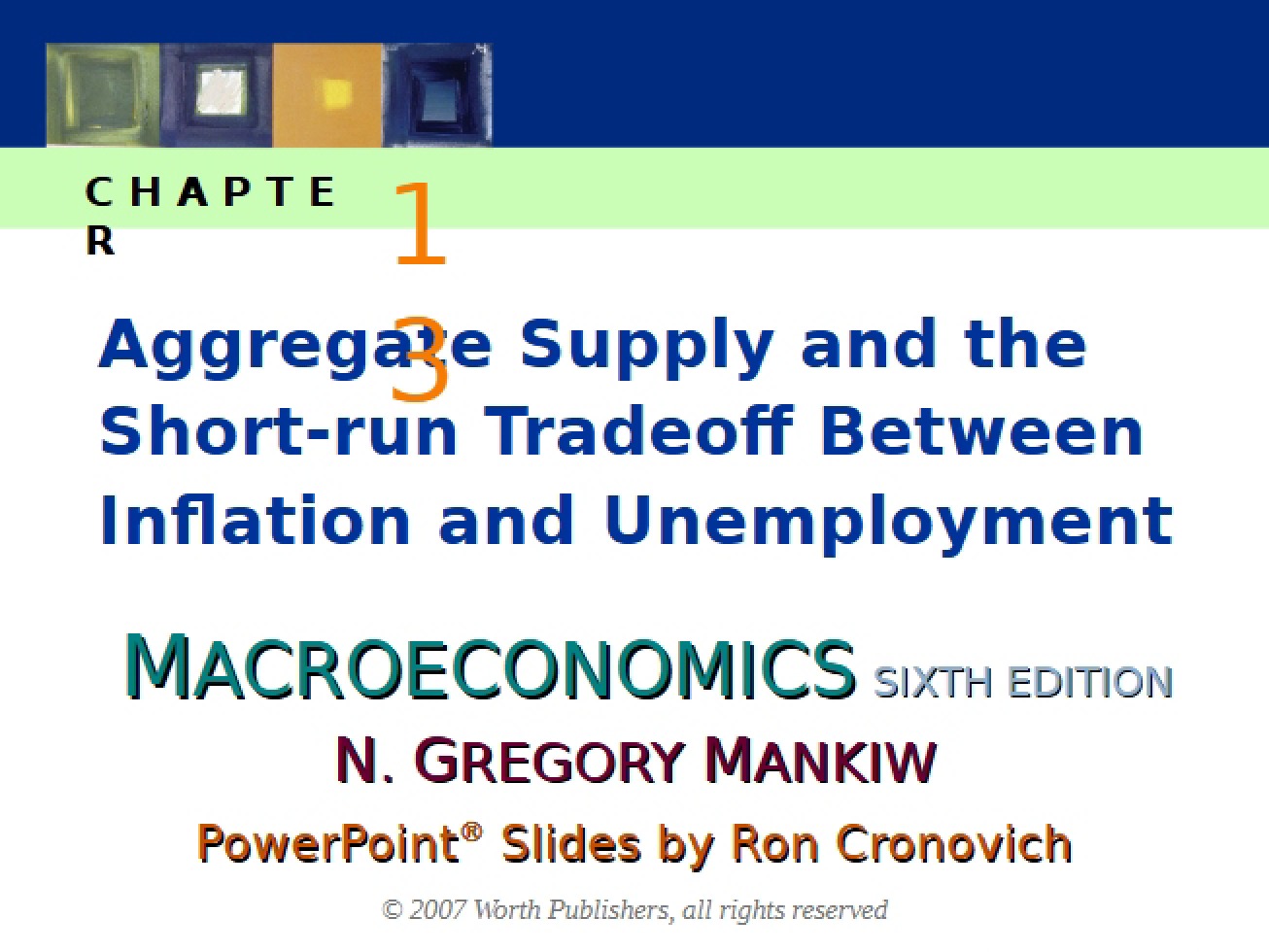 Course Overview Macroeconomics