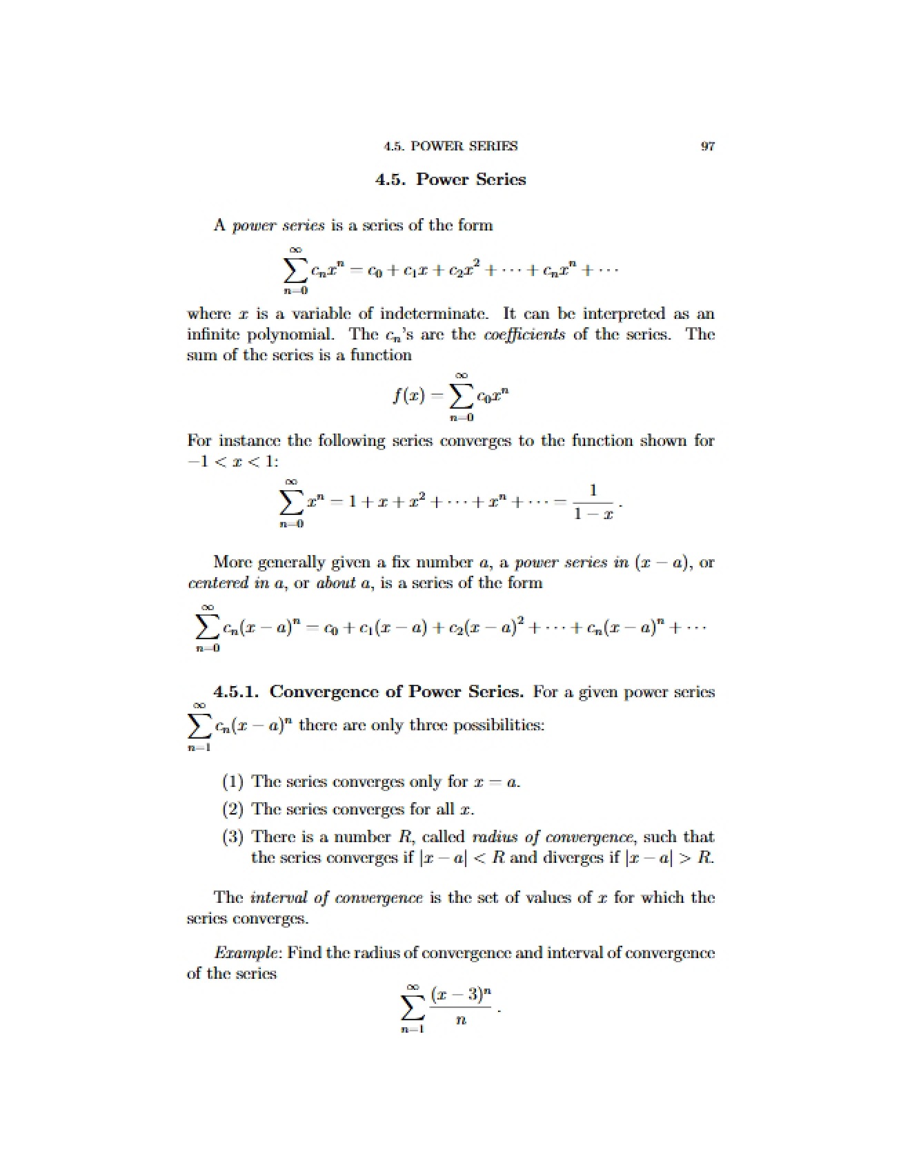 Series of Powers