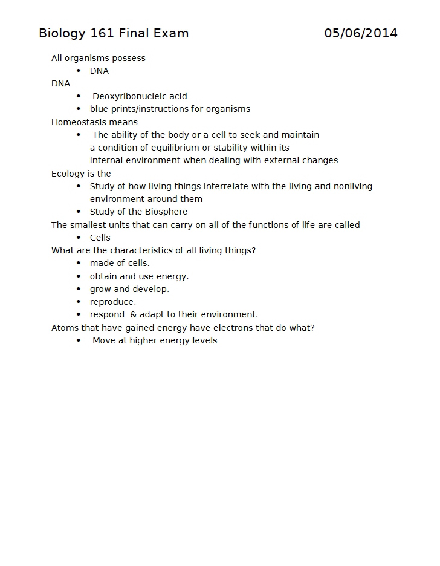 Examination at Term End