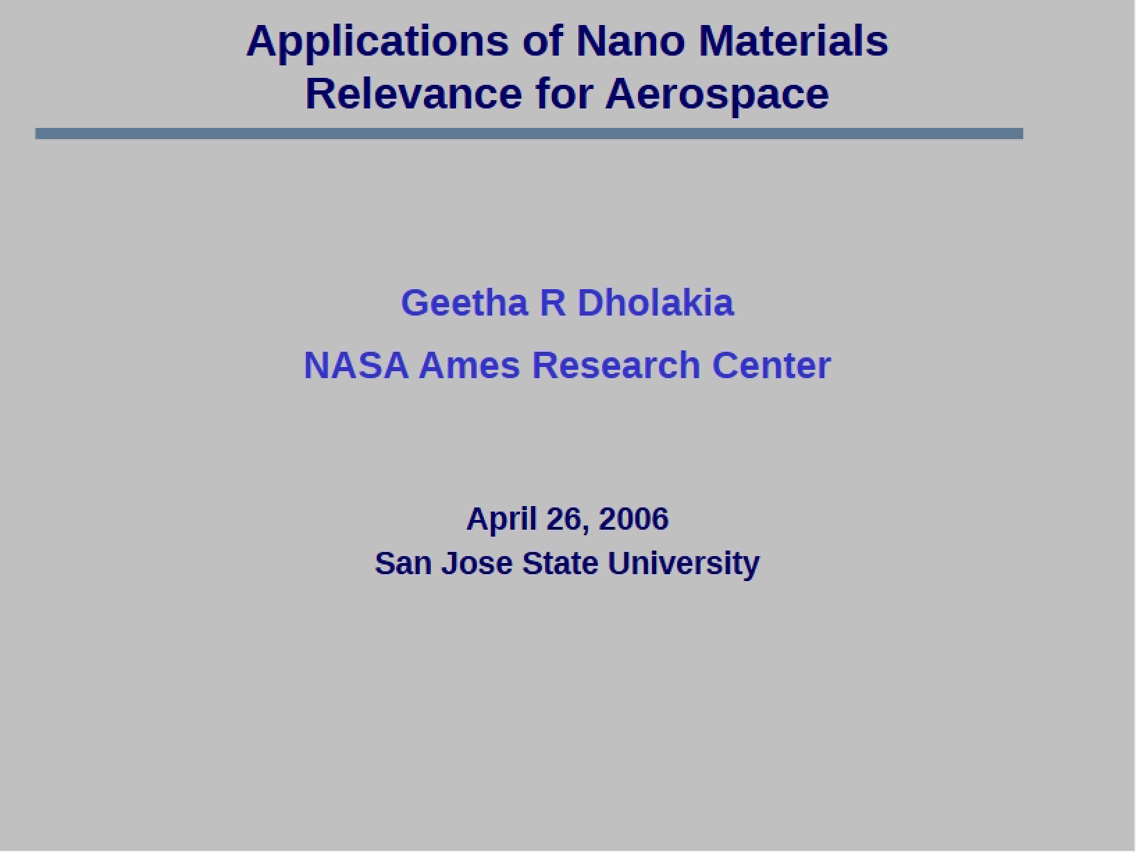 Nano Material Applications