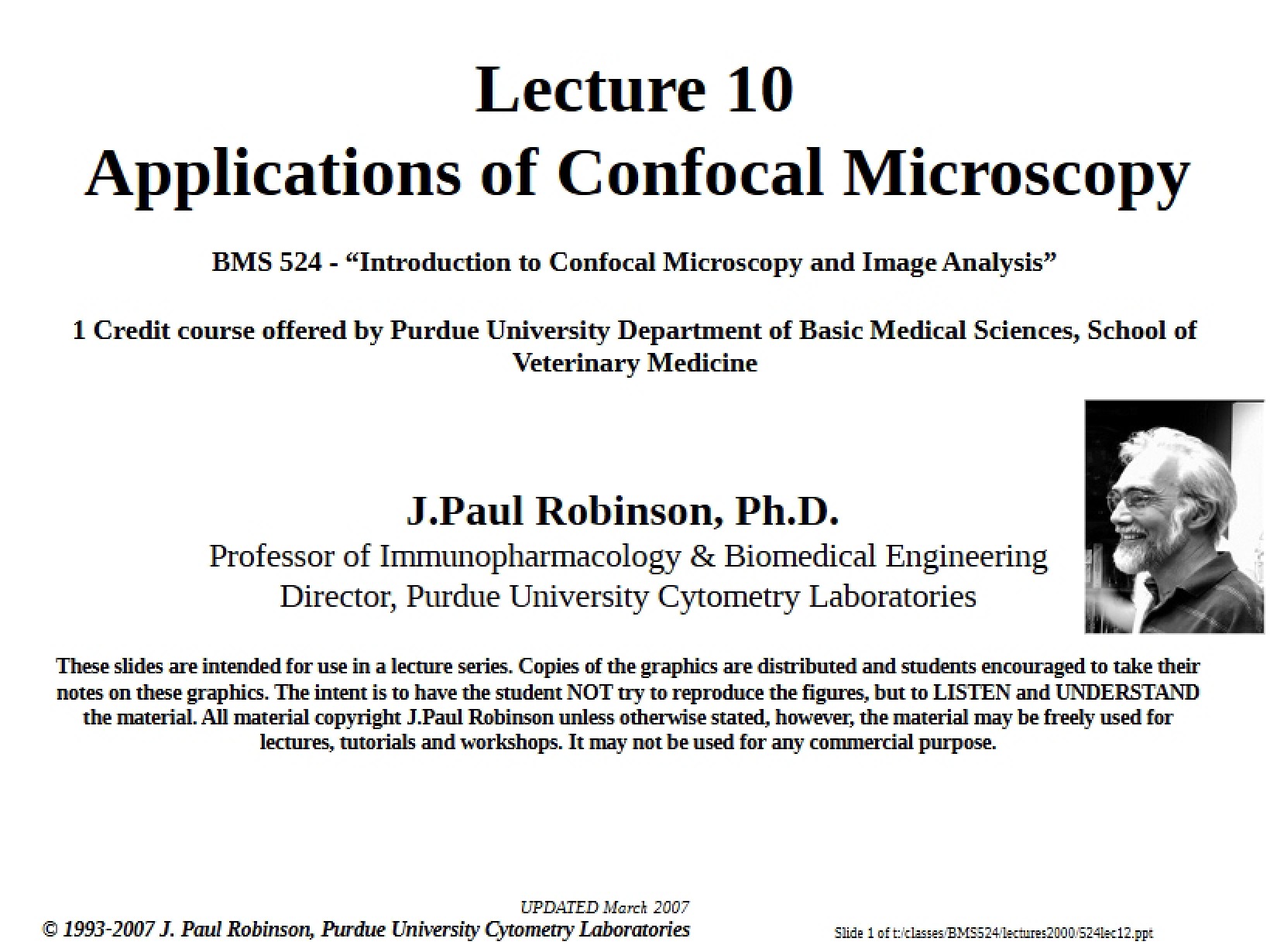 Confocal Microscopy Applications