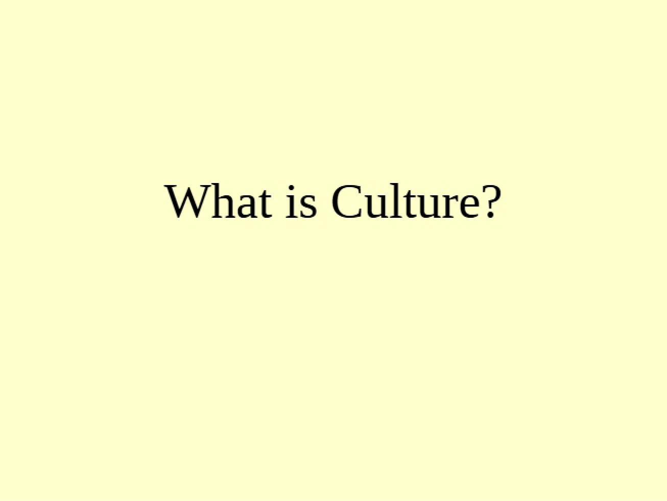 Culture Concepts
