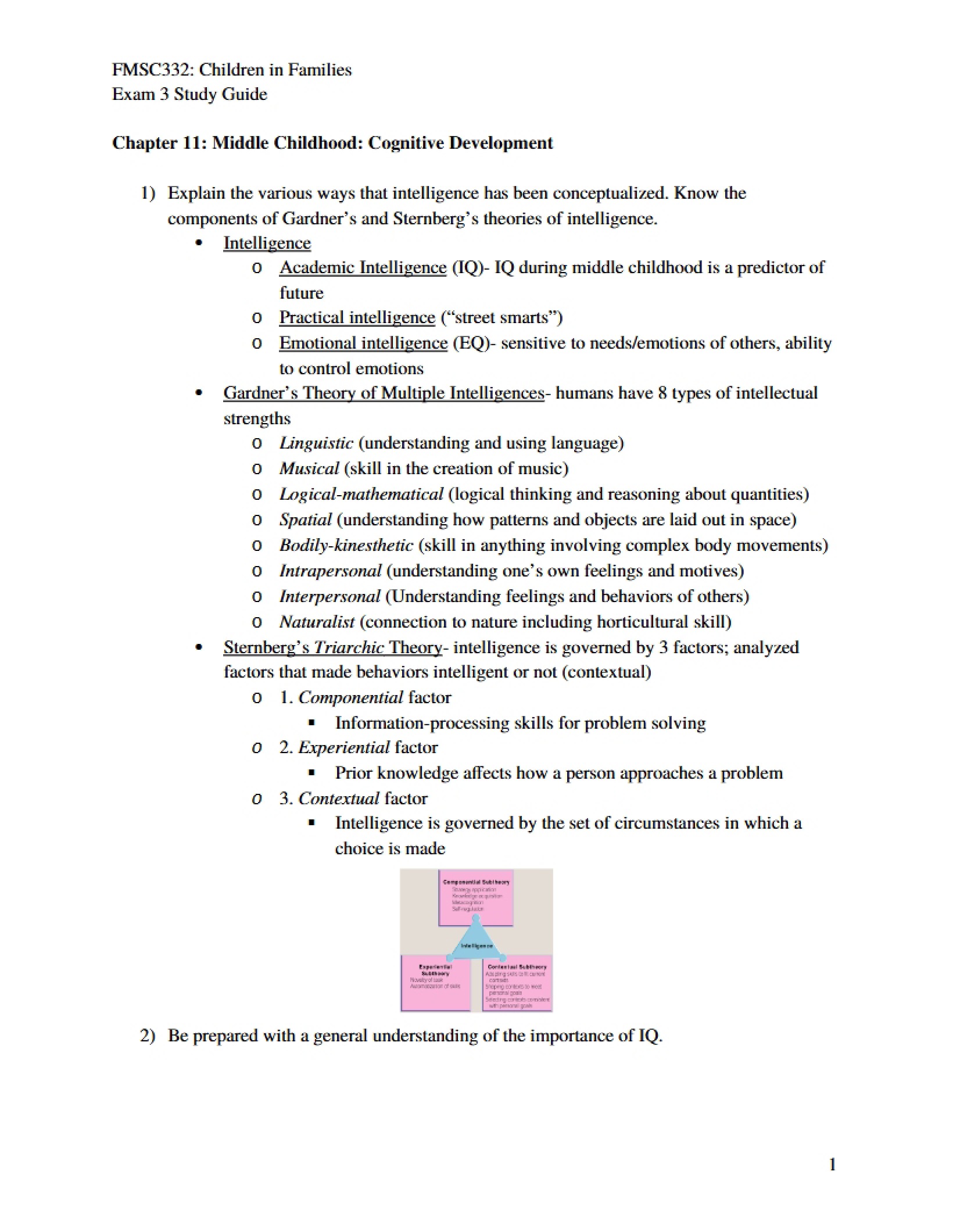 Guide for Third Exam