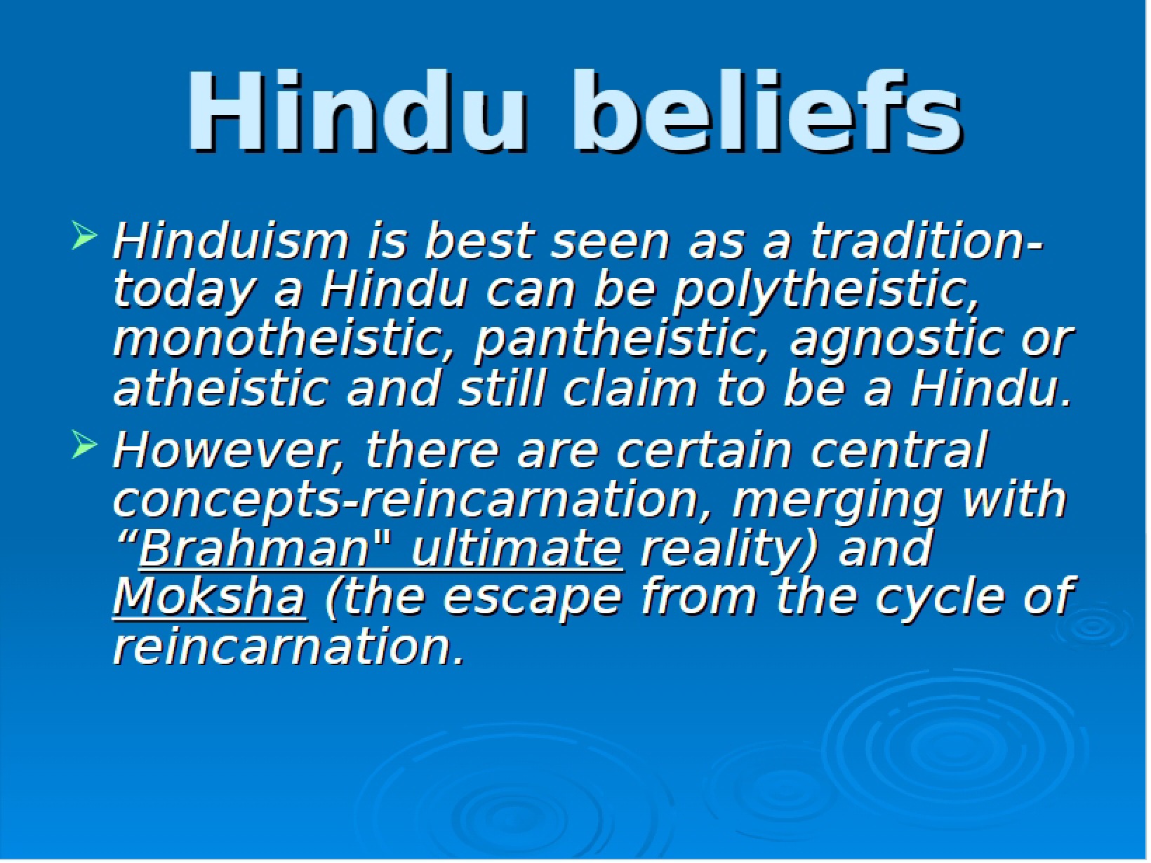 Beliefs in Hinduism