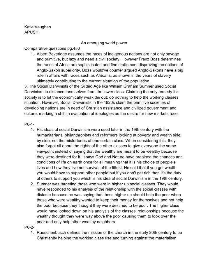 Page 450 - Comparative Questions