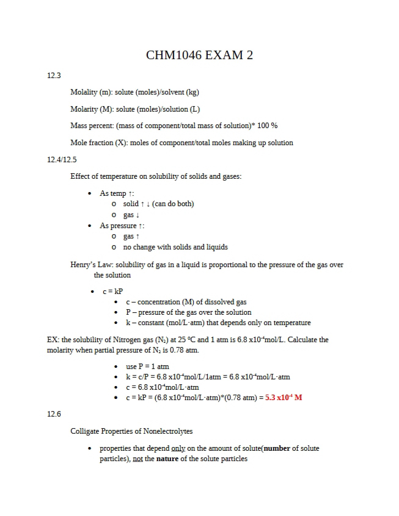 Study Materials for the Second Exam