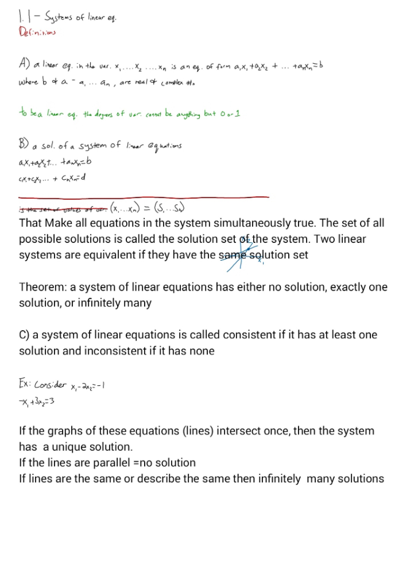 Linear Equation Systems