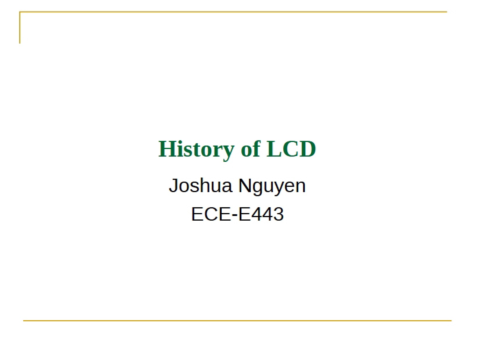 LCD History