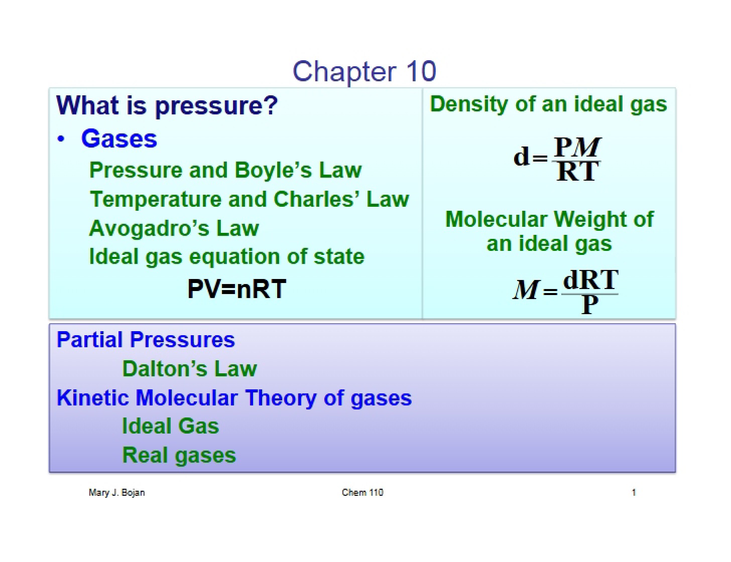 Notes on Lecture