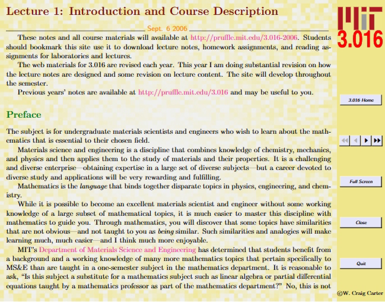 Introductory Lecture and Course Overview
