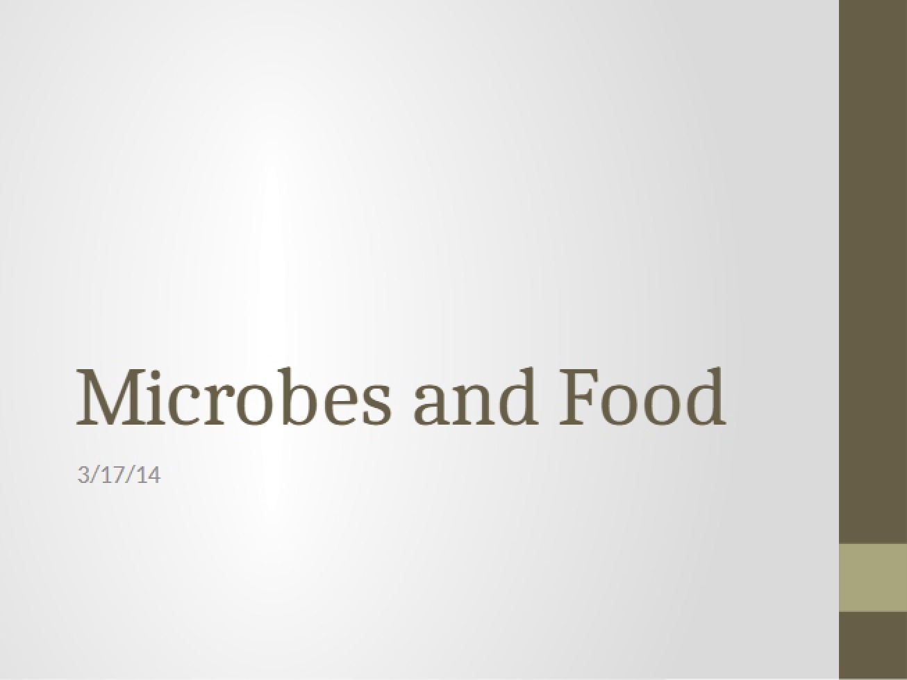 Food and Microbes