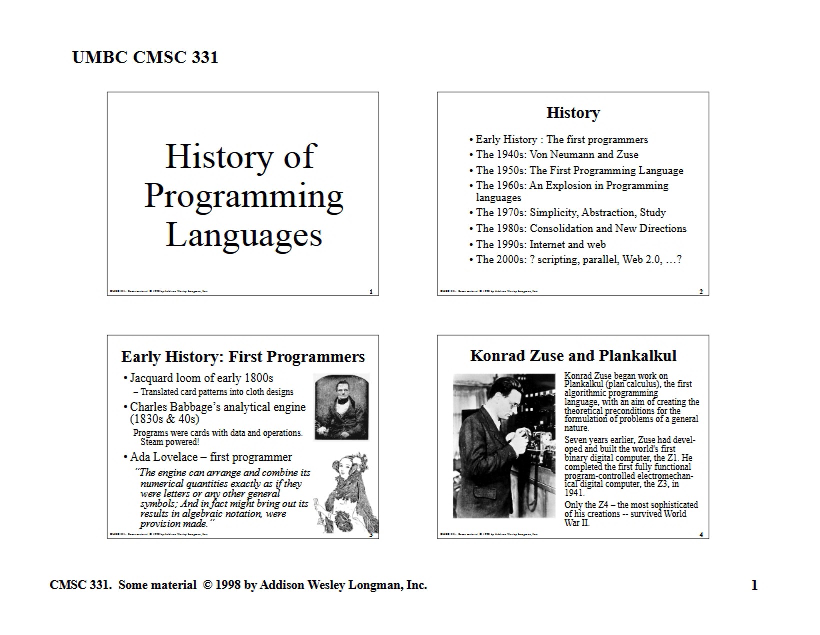 Programming Languages History