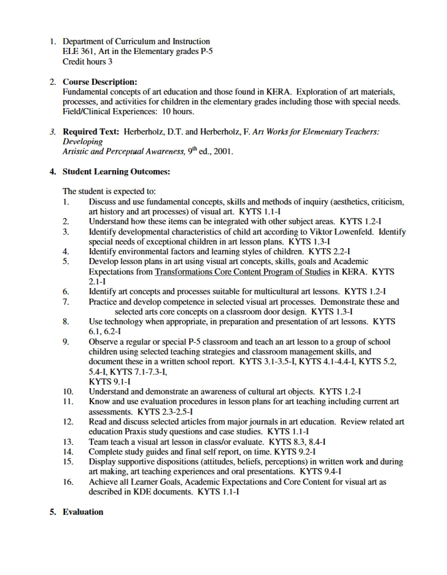 Course Plan ELE 361