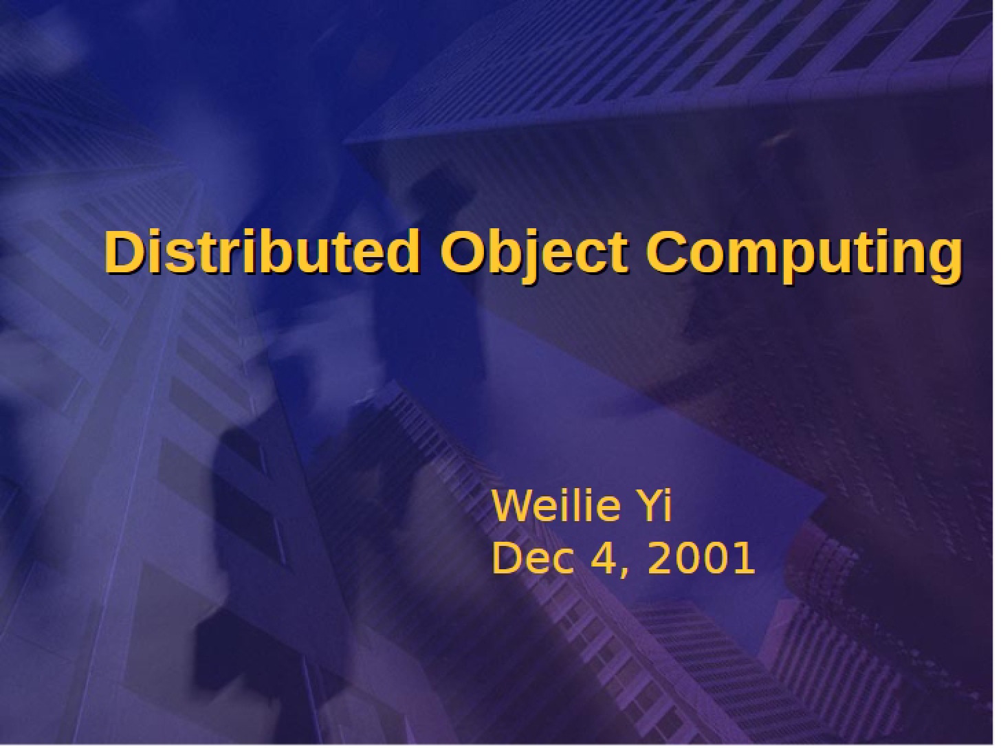 Distributed Object Computing Notes