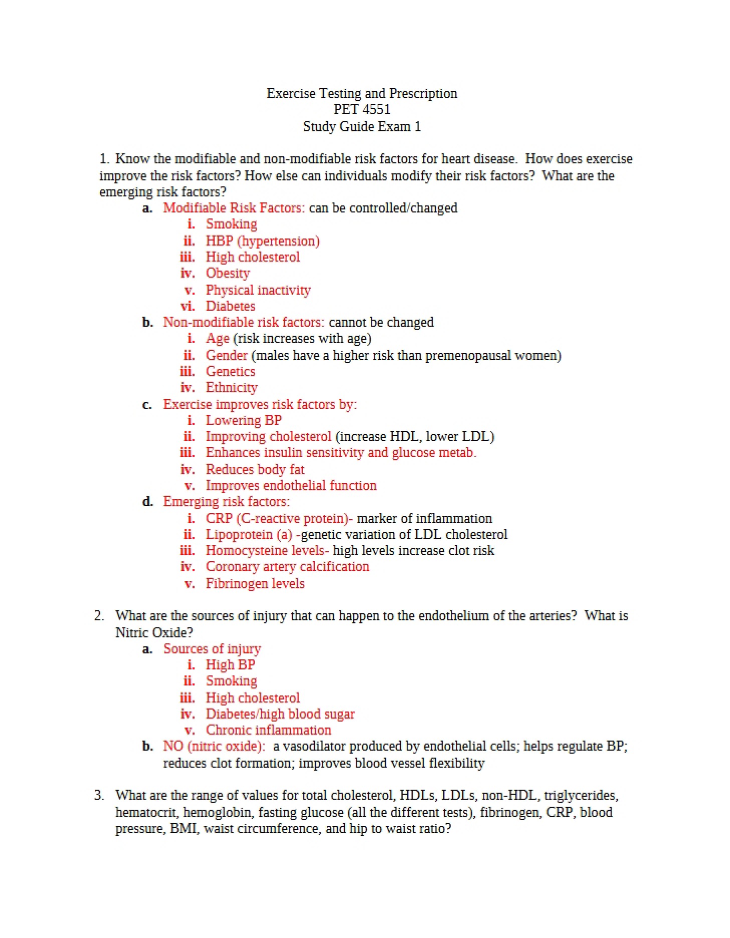 Spring 2025 Exam 1 Guide
