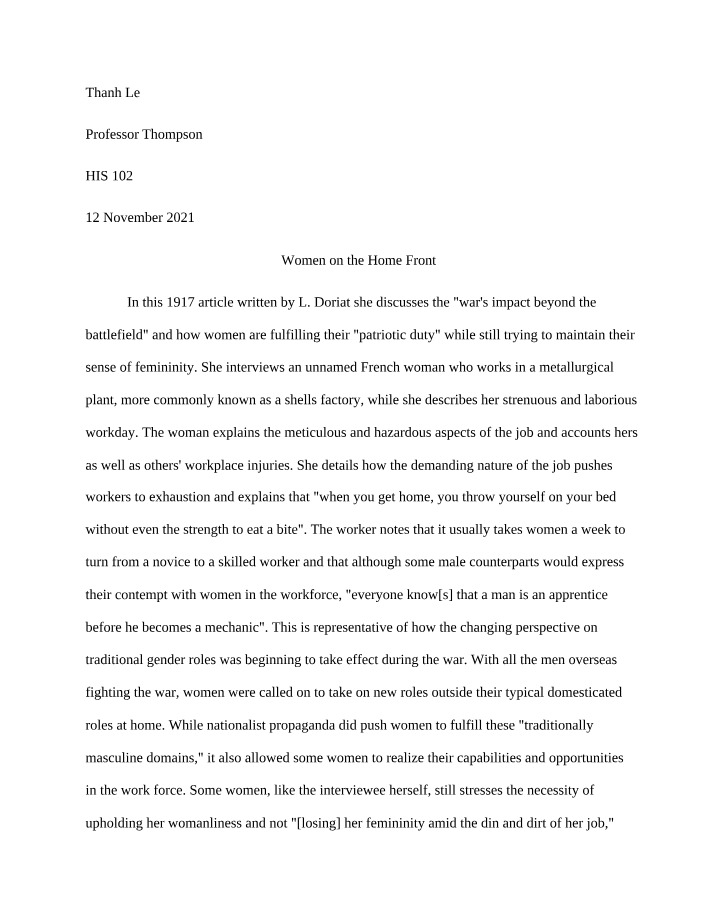 Women's Impact on the Home Front - Sacrifice and Resilience