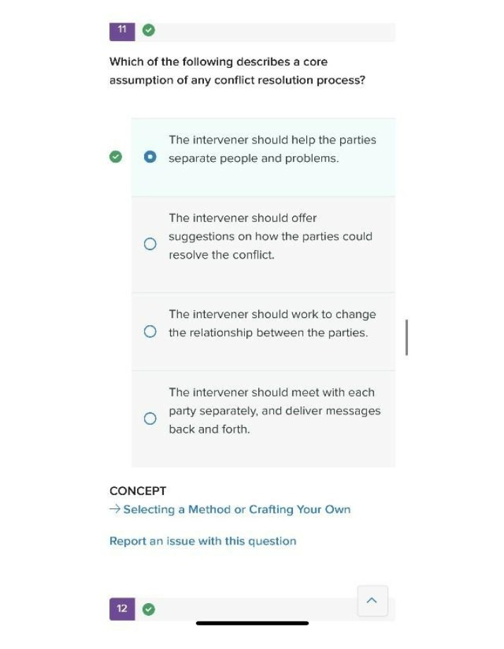 Core Assumptions in Conflict Resolution - Separating People and Problems