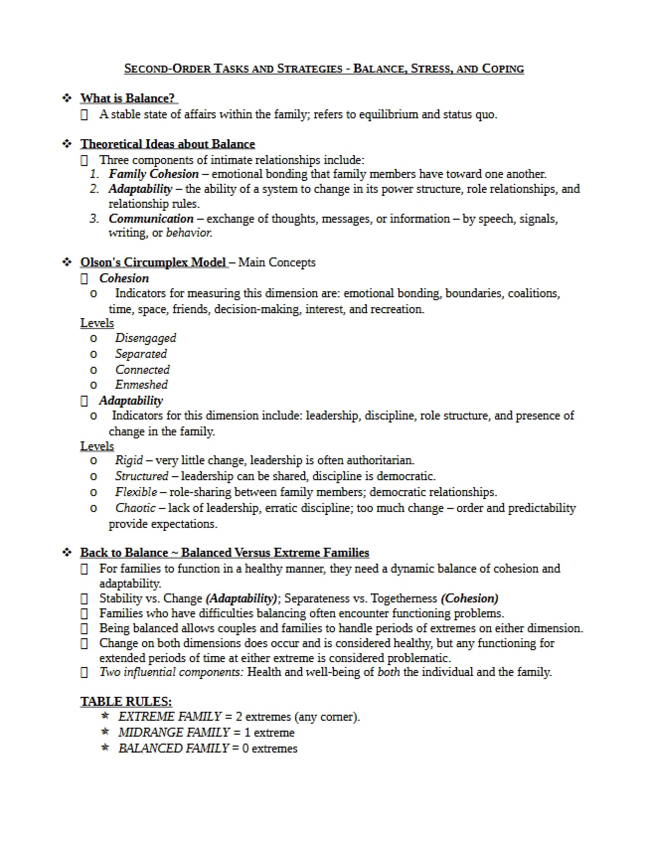Second Order Tasks (Chapter 2 Notes)