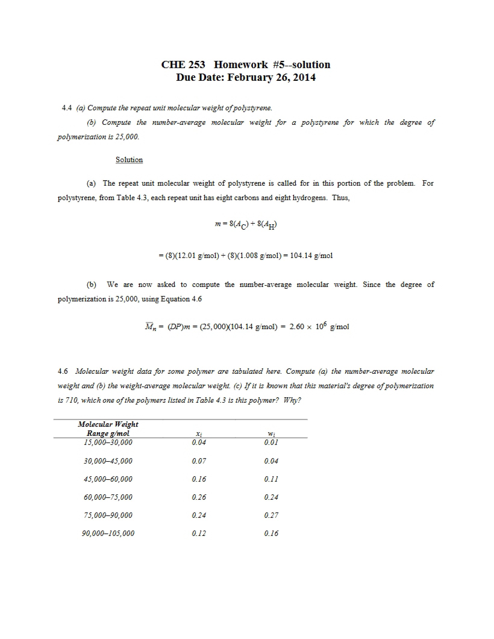 Homework 5 Solution