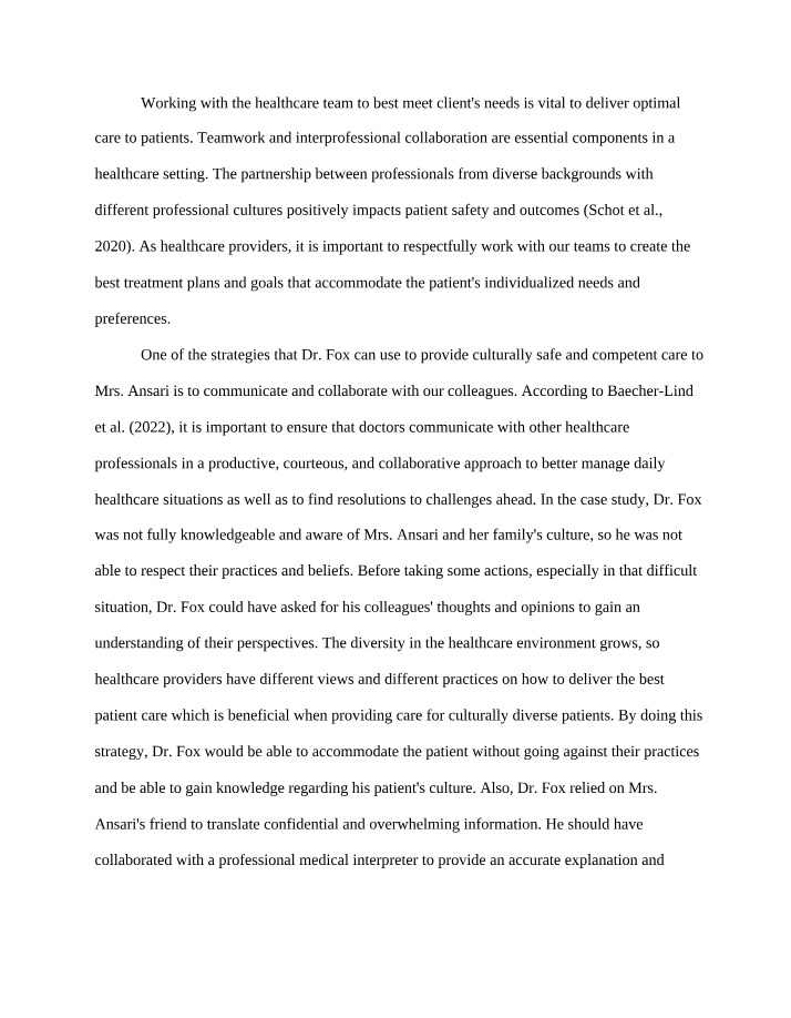 Culturally Competent Healthcare Collaboration Strategies