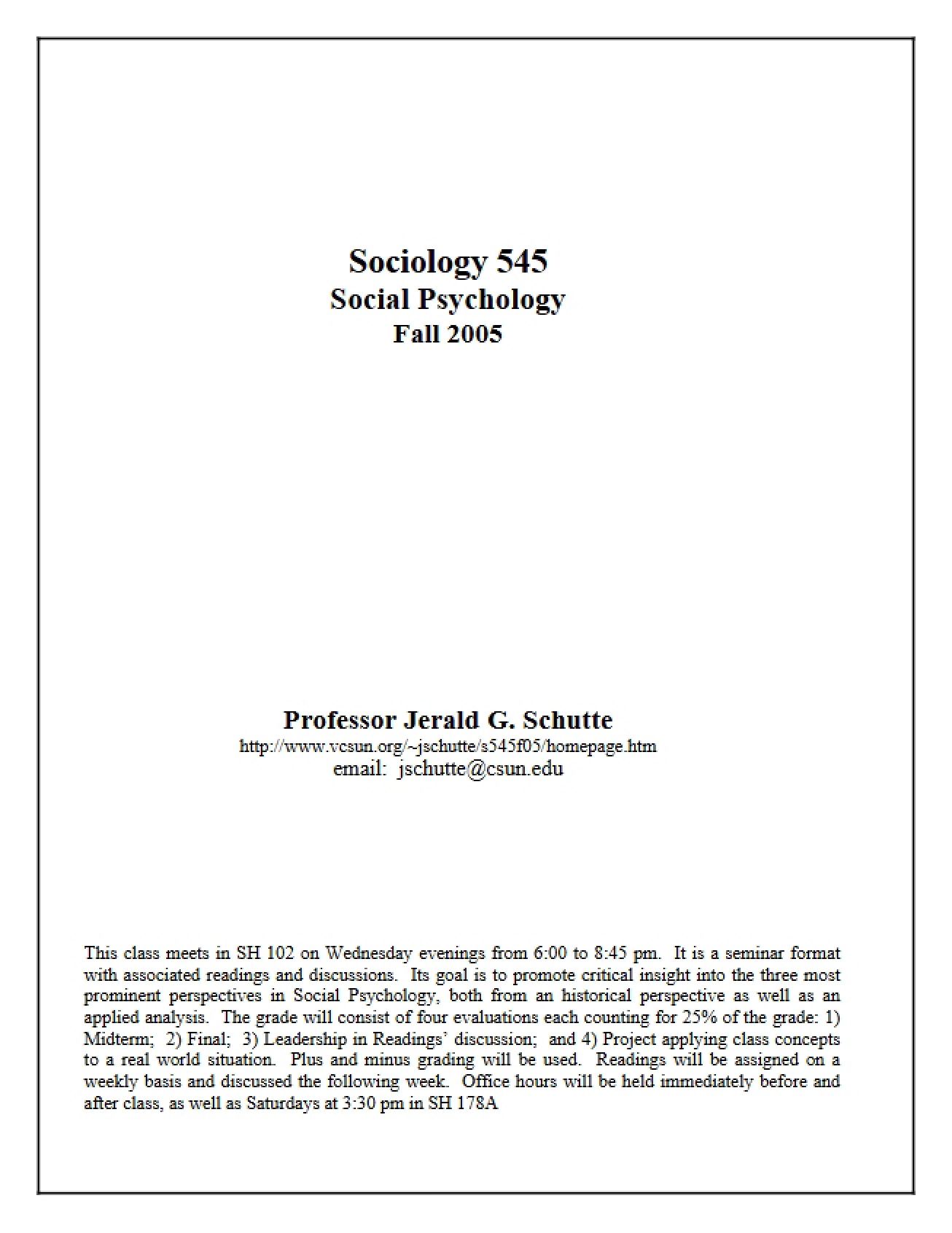 Social Psychology Seminar Syllabus V1