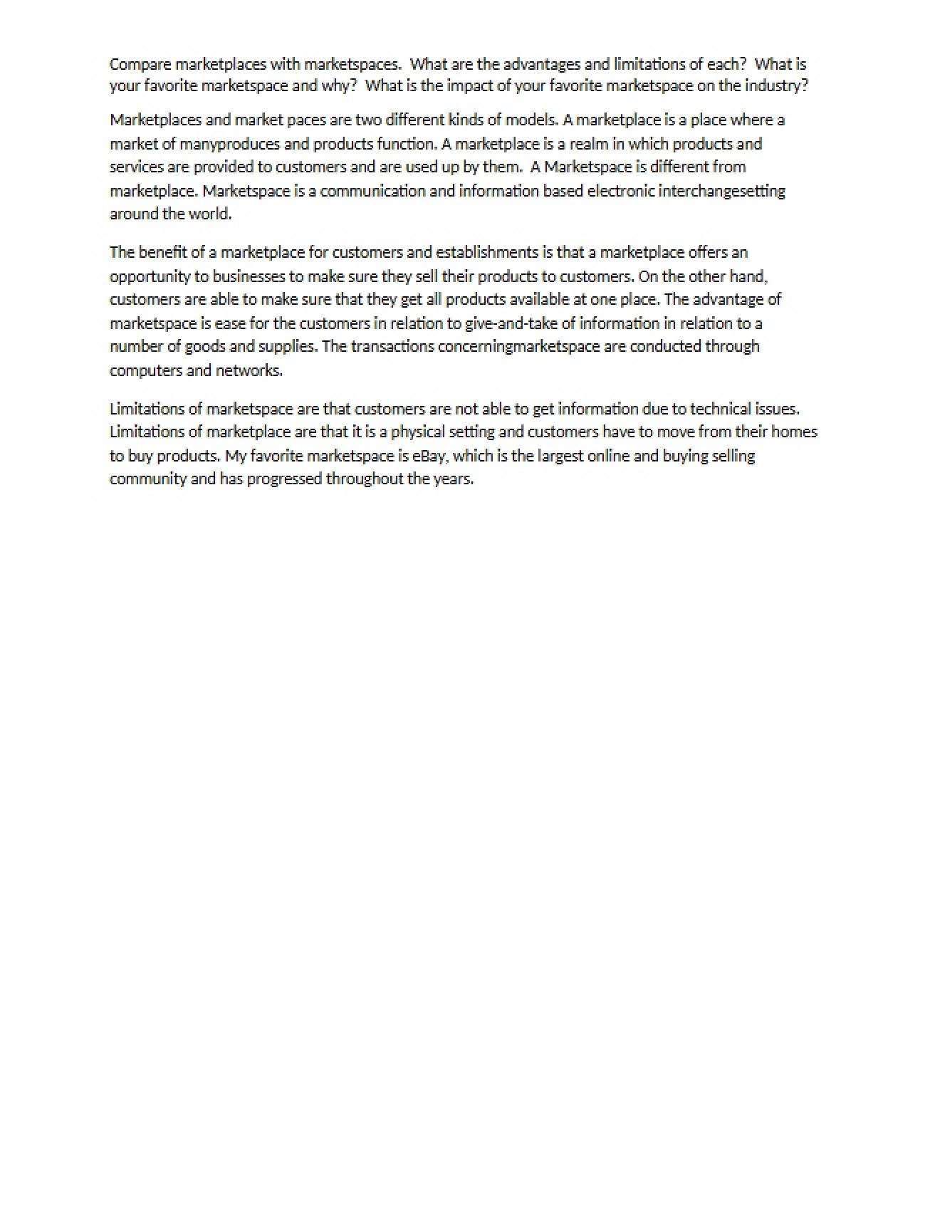 Essay on E-Business