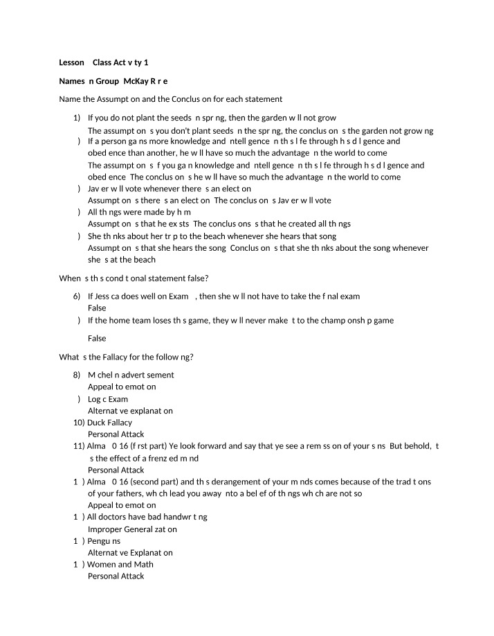Class Activity 1 - Lesson 3