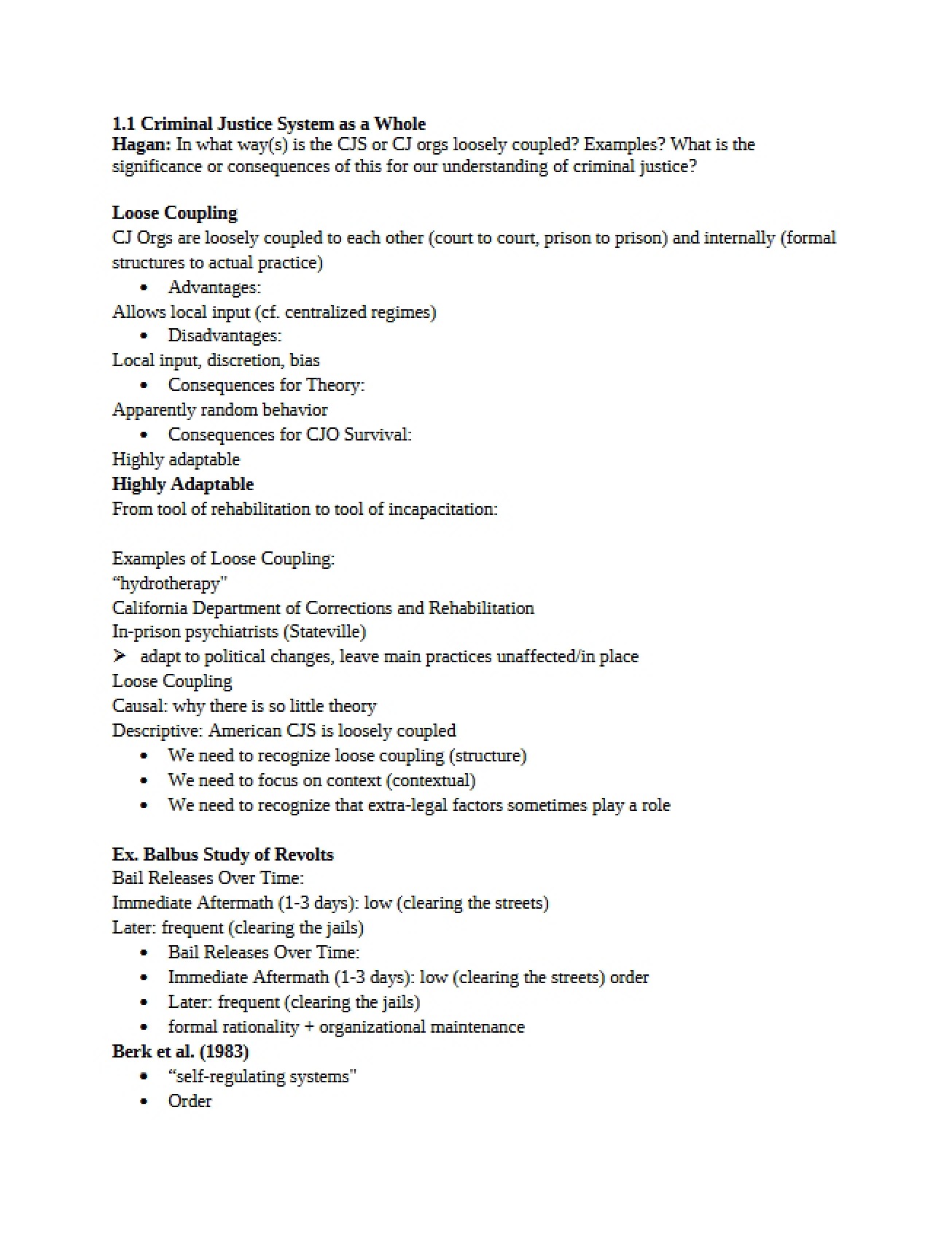 System of Criminal Justice