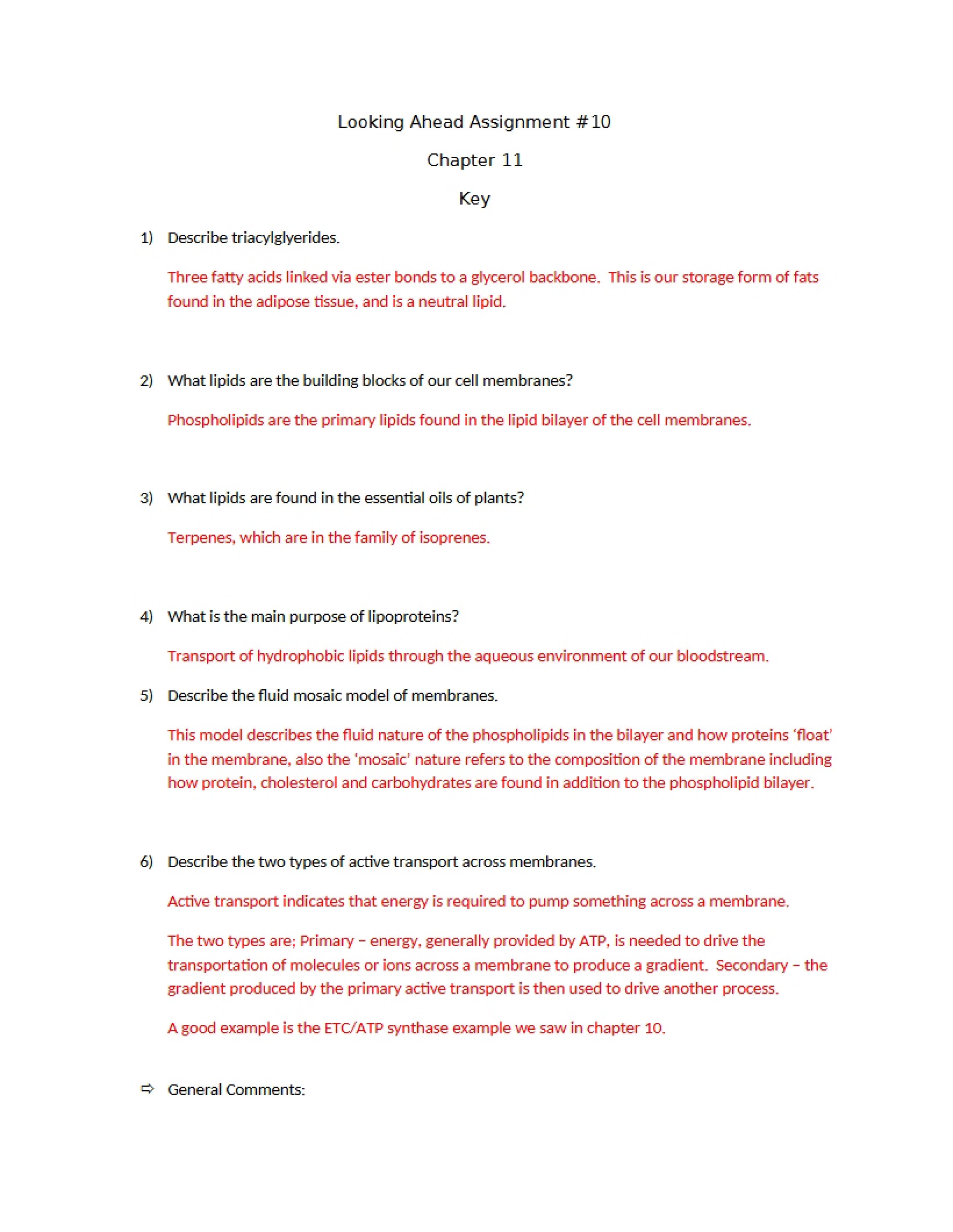 Animal Physiology Lab Assignment 10
