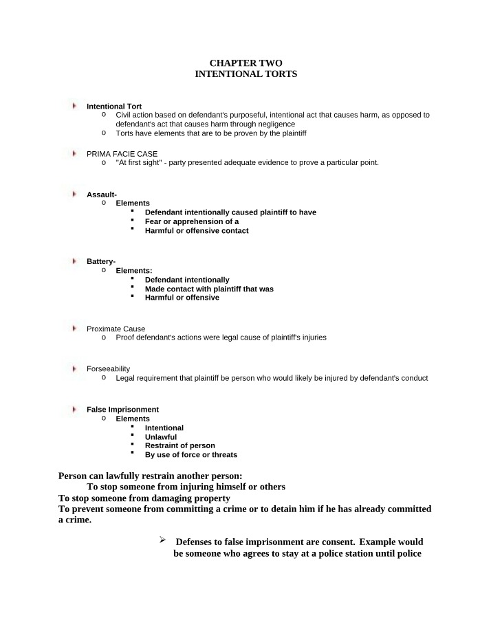 Legal Studies - Chapter Two