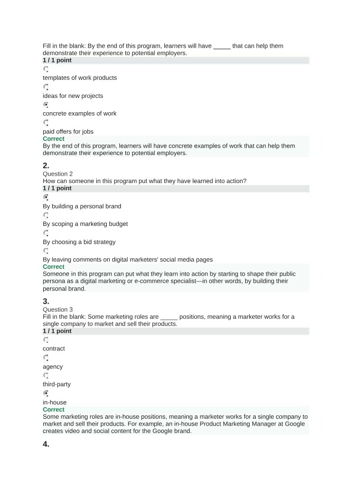 Concrete Work Examples for Potential Employers