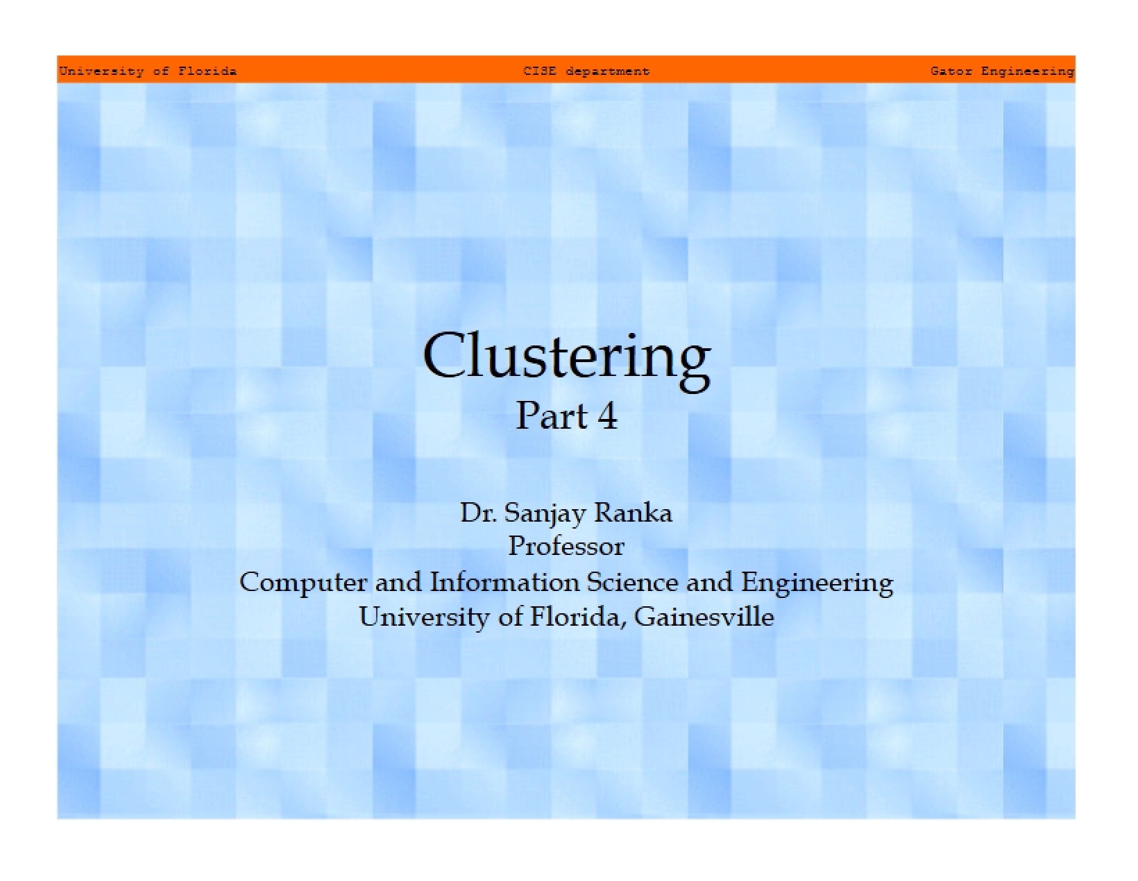 Clustering Techniques