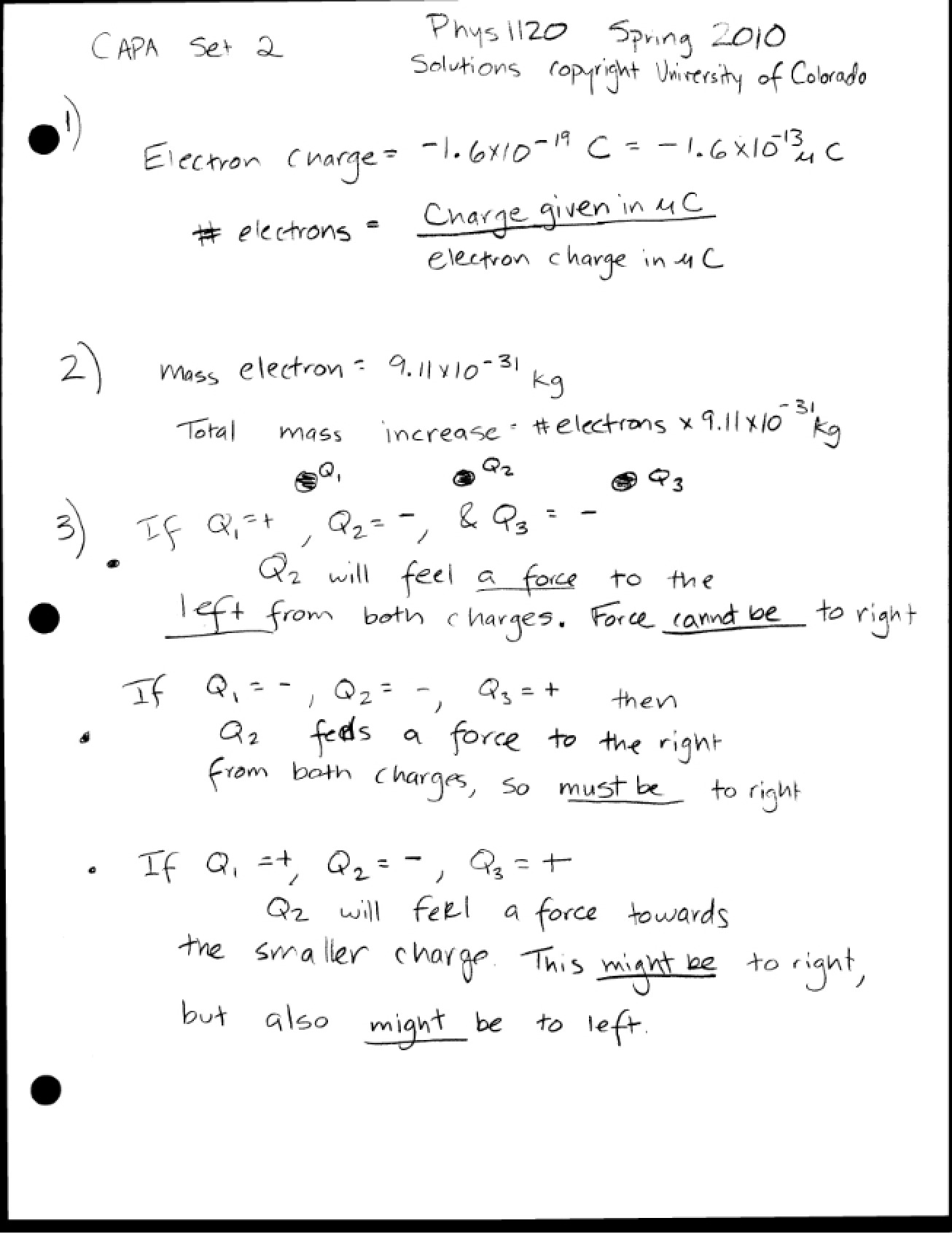 Solutions for Capa Assignment Two