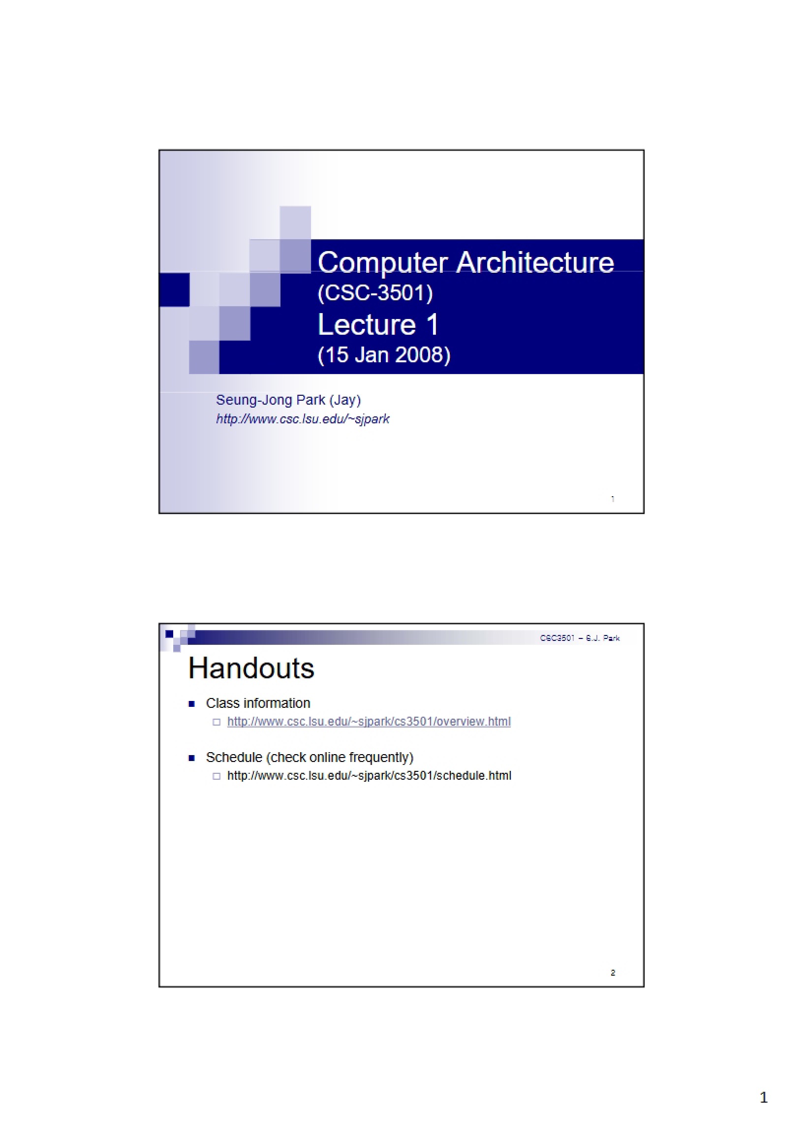 Computer Org Lecture Notes 1