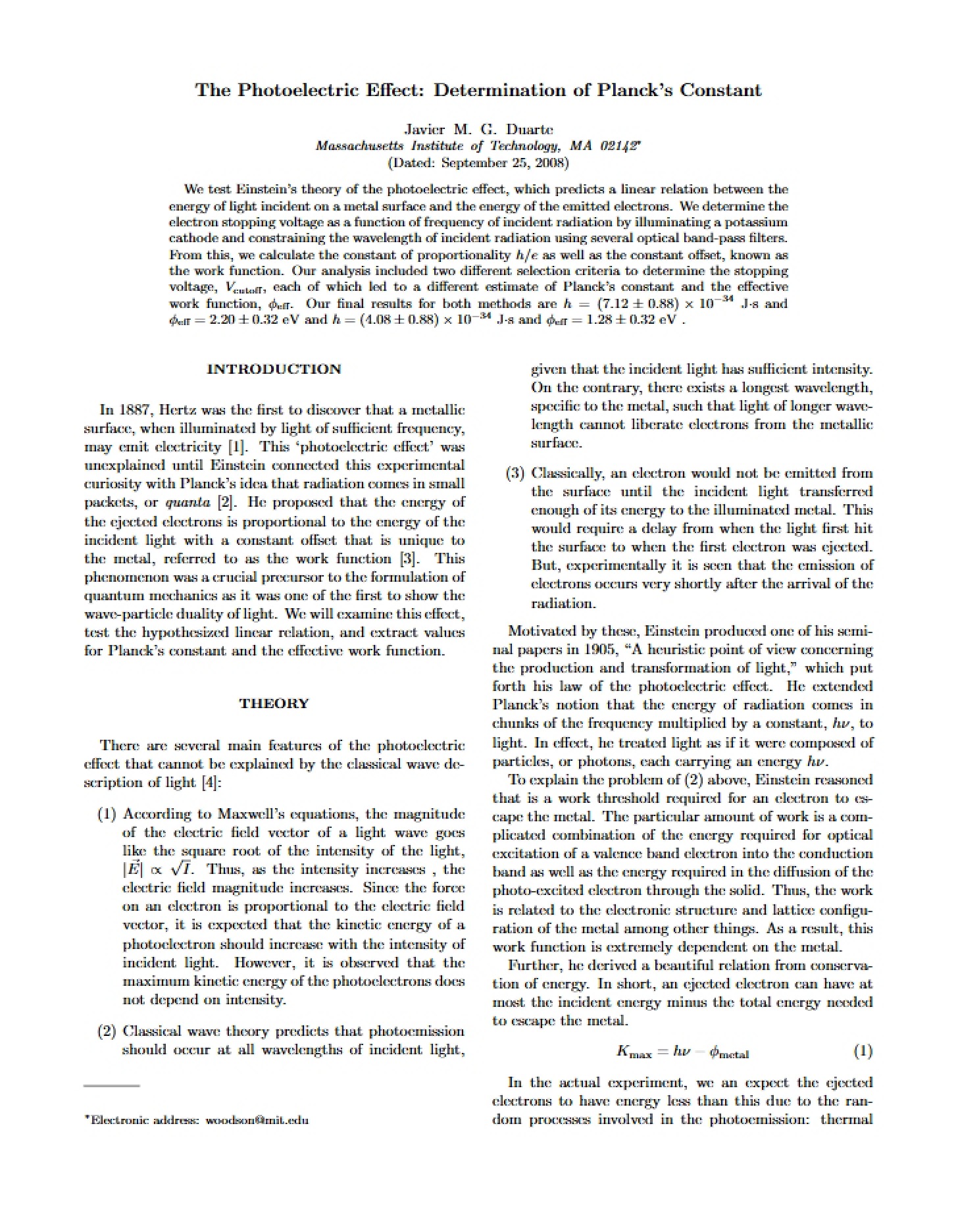 Photoelectric Effect
