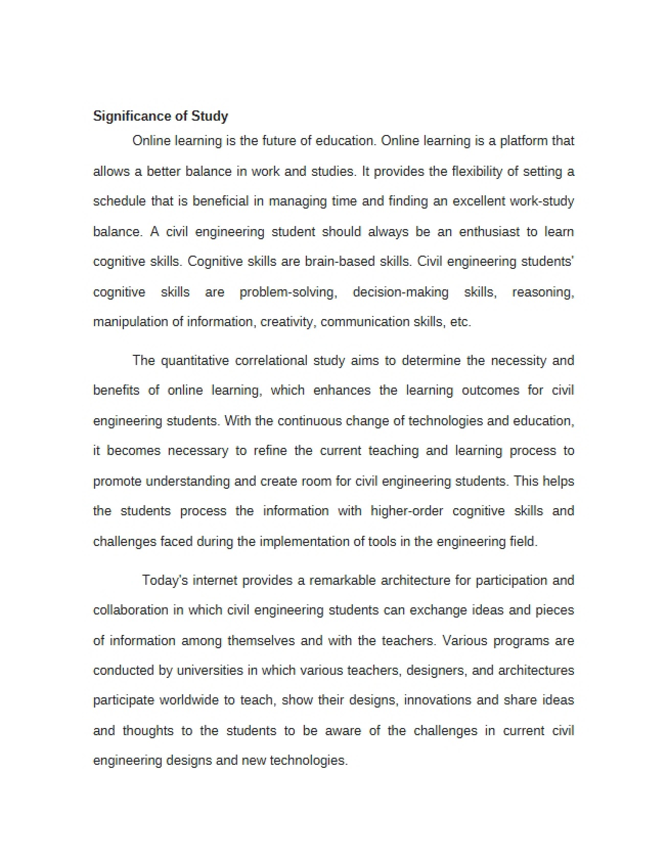 Study Significance