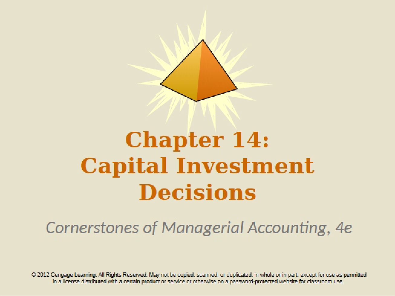 Decisions on Capital Investment