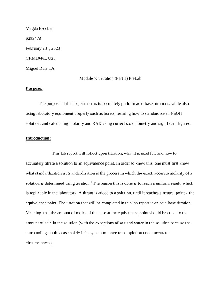 Acid-Base Titration Standardization Guide